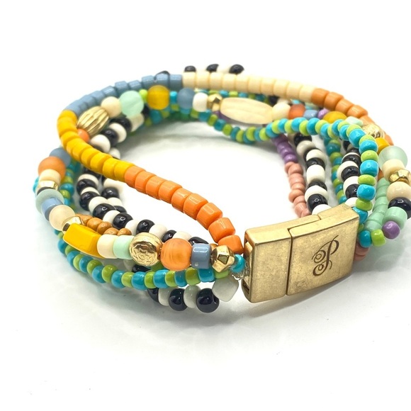 PLUNDER Beaded Multi-Strand Bracelet Magnetic Clasp - Picture 4 of 6